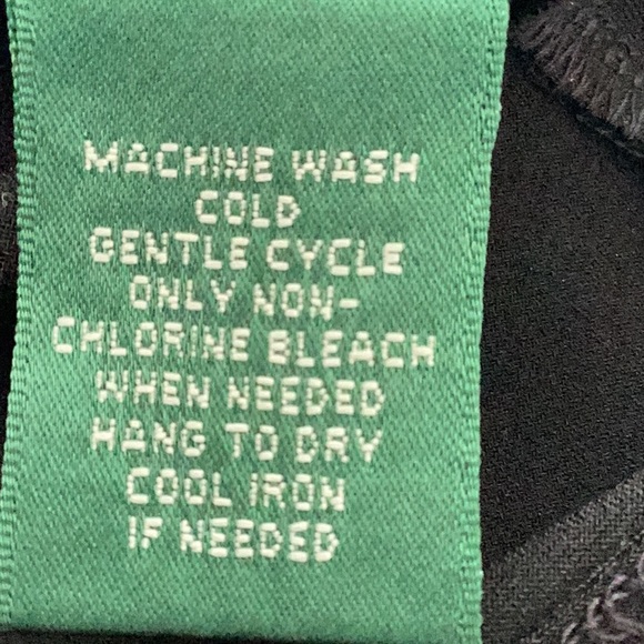 Lauren Ralph Lauren Dress 16 black v neck gathered on the side - Picture 12 of 12